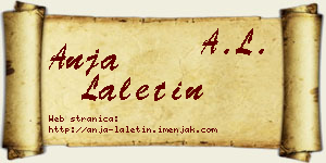 Anja Laletin vizit kartica